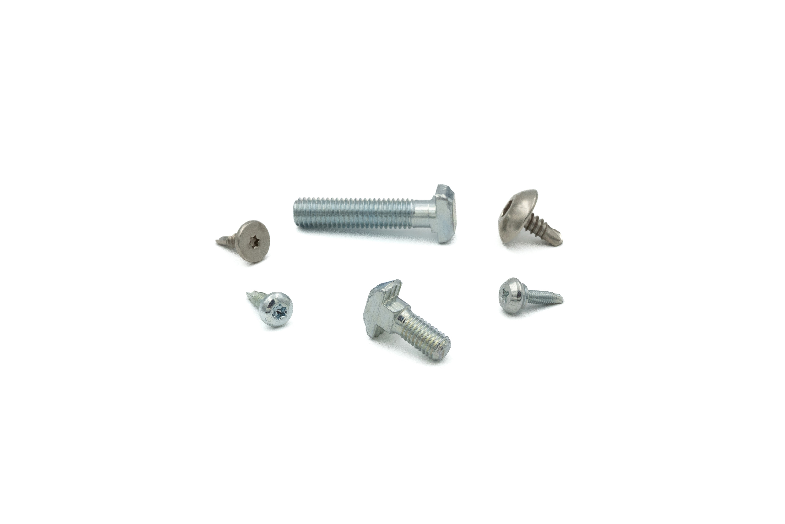 Assorted fasteners used in naval components such as engines, portholes, cabins and interiors, and nautical hinges, highlighting Colombo Fasteners' specialized solutions for the marine industry.